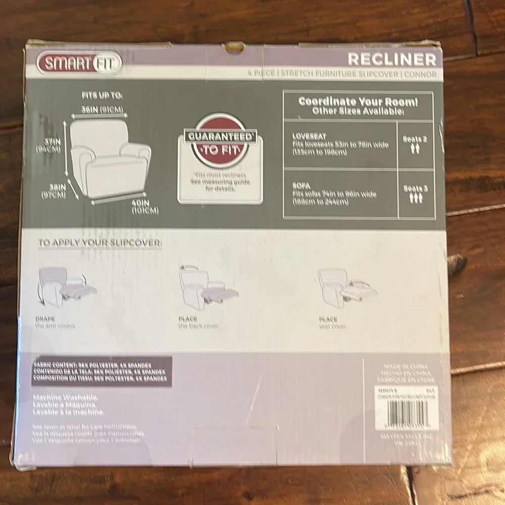 Smart fit Connor stretch recliner slipcover